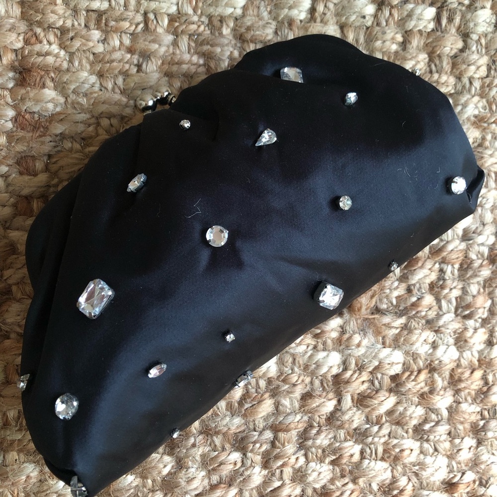 New w Tag: J Crew Convertible Satin Rhinestone Clutch Bag - Picture 5 of 9